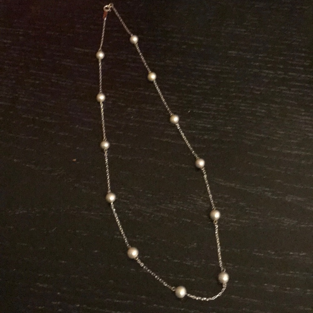 14k chain wht gold with 12 sea pearls